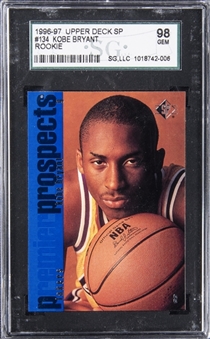 1996-97 Upper Deck SP #134 Kobe Bryant Rookie Card - SGC GEM MT 10